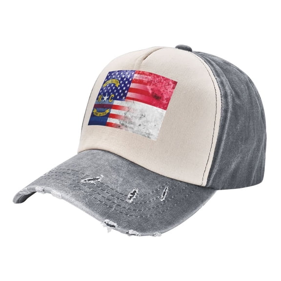 North Carolina Flag Painted Distressed Baseball Cap Dad Hats for Men Women Vintage Trucker Hat Low Profile Ball Caps