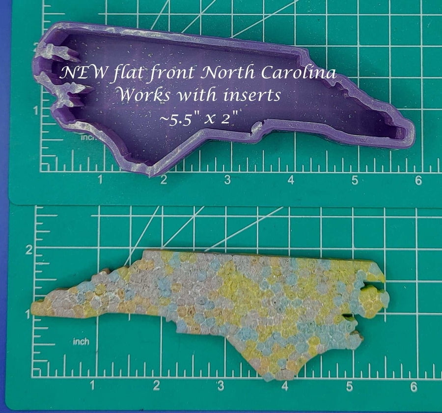 North Carolina - Flat Front - silicone freshie mold