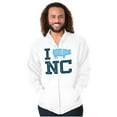 thumbnail image 1 of North Carolina Good Luck Pig Cute Unisex Fleece Graphic Zip Up Hoodie Brisco Brands 2X, 1 of 5