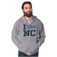 thumbnail image 1 of North Carolina Good Luck Pig Cute Unisex Fleece Graphic Zip Up Hoodie Brisco Brands 2X, 1 of 5