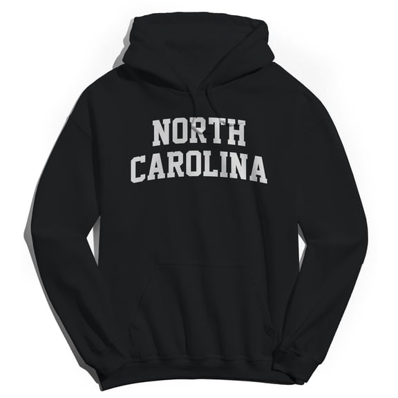 North Carolina Graphic Black Men's Cotton Pullover Hoodie