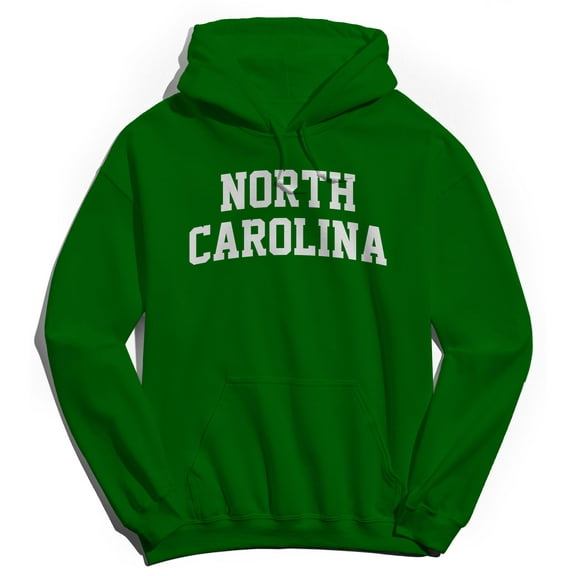 North Carolina Graphic Irish Green Men's Cotton Pullover Hoodie