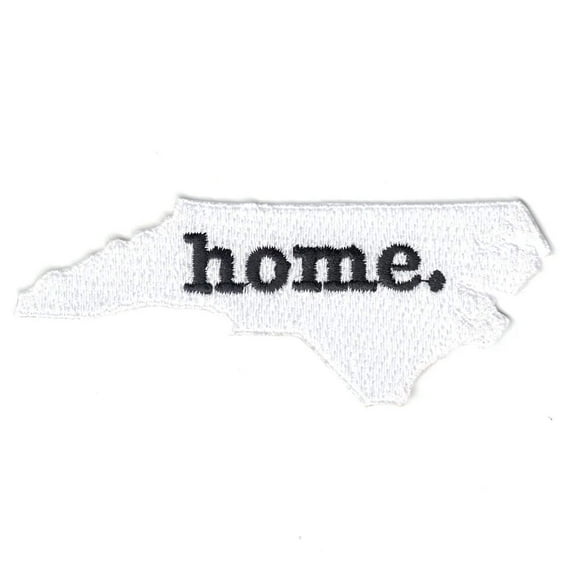 North Carolina Home State Embroidered Iron On Patch
