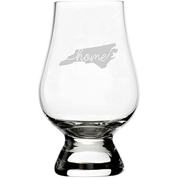North Carolina Home States Etched 6.5oz Glencairn Whisky Glass