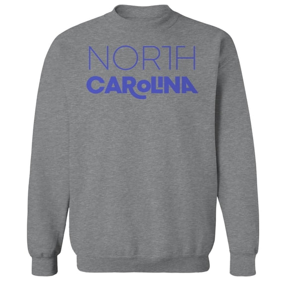 North Carolina Humor Graphic Sport Grey Men's Crewneck Sweatshirt