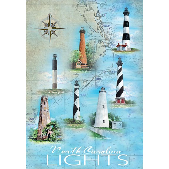 North Carolina Lighthouses Poster Print - Erica Christopher (16 x 24)