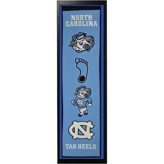 North Carolina Logo History Felt Banner 14 x 37