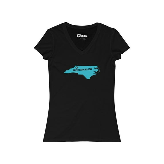 North Carolina Love Women's Jersey Short Sleeve V-Neck Tee