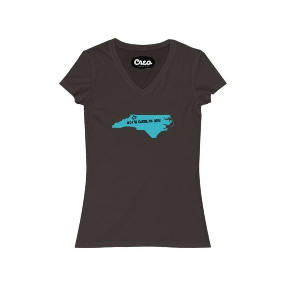 North Carolina Love Women's Jersey Short Sleeve V-Neck Tee