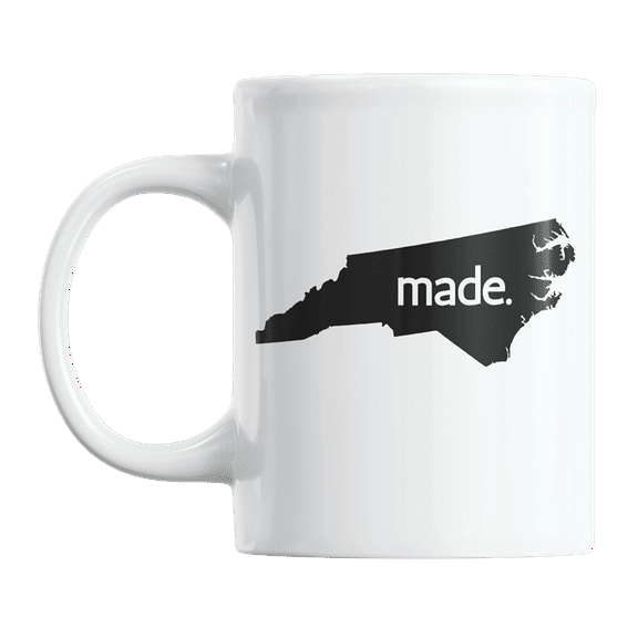North Carolina Made & NC USA State Map, US Citizen Coffee & Tea Mug Cup (11oz)