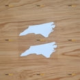thumbnail image 1 of North Carolina Map Sticker Decal Vinyl - 2 Pack White 4" - For Car Boat Laptop Cup No Background Die-cut, 1 of 6