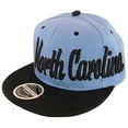 thumbnail image 1 of North Carolina Men's Offset Cursive Script Adjustable Snapback Baseball Cap (Light Blue/Black), 1 of 3