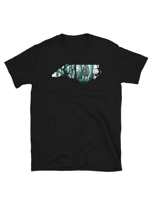 North Carolina Morel Hunter Shirt Morel Mushroom Hunter Shirt North Carolina Morel Map Gift Morel Mushroom Hunting Shirt Mycologist Gift