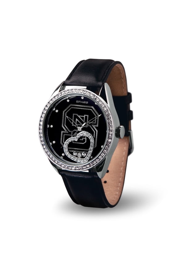 North Carolina NC State NCAA University Ladies / Women's Watch With Team Logo Inlay & Floating Crystal Heart