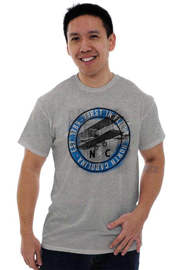 North Carolina Retro First in Flight Men's Graphic T Shirt Tees Brisco Brands L
