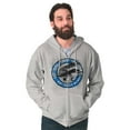 thumbnail image 1 of North Carolina Retro First in Flight Unisex Fleece Graphic Zip Up Hoodie Brisco Brands 2X, 1 of 5