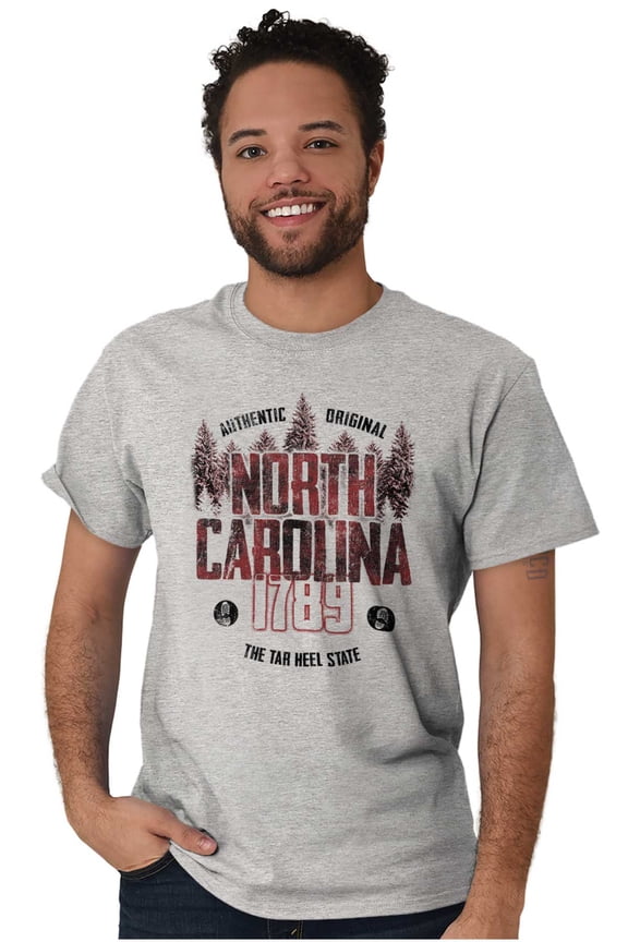 North Carolina Rugged Outdoors Forest Men's Graphic T Shirt Tees Brisco Brands S