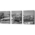 thumbnail image 1 of North Carolina Skyline Canvas Paintings Wall Art for Living Room 3 Piece American Cityscape Wall Decor Living Room Dusk Sunset Black and White Wall Art Stretched and Framed Ready to Hang (48"Wx24"H), 1 of 5