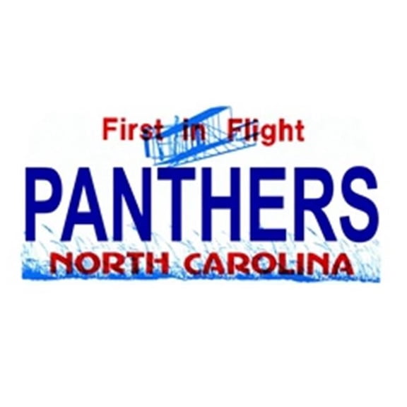 North Carolina State Background License Plates- Panthers