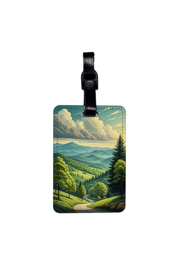 North Carolina State Beautiful Scene Faux Leather Travel Luggage Tag