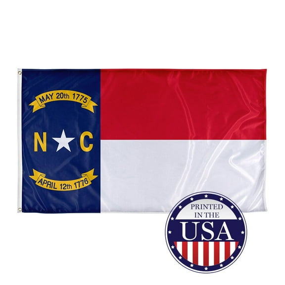 North Carolina State Flag - 3ft x 5ft Knitted Polyester, State Flag Collection, Made in The USA