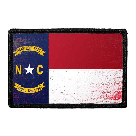 North Carolina State Flag - Color - Distressed - Removable Patch