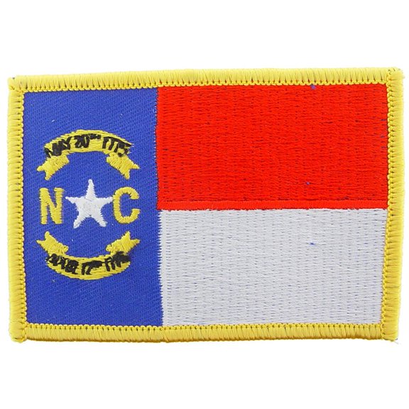 North Carolina State Flag Patch 2 1/2" x 3 1/2"