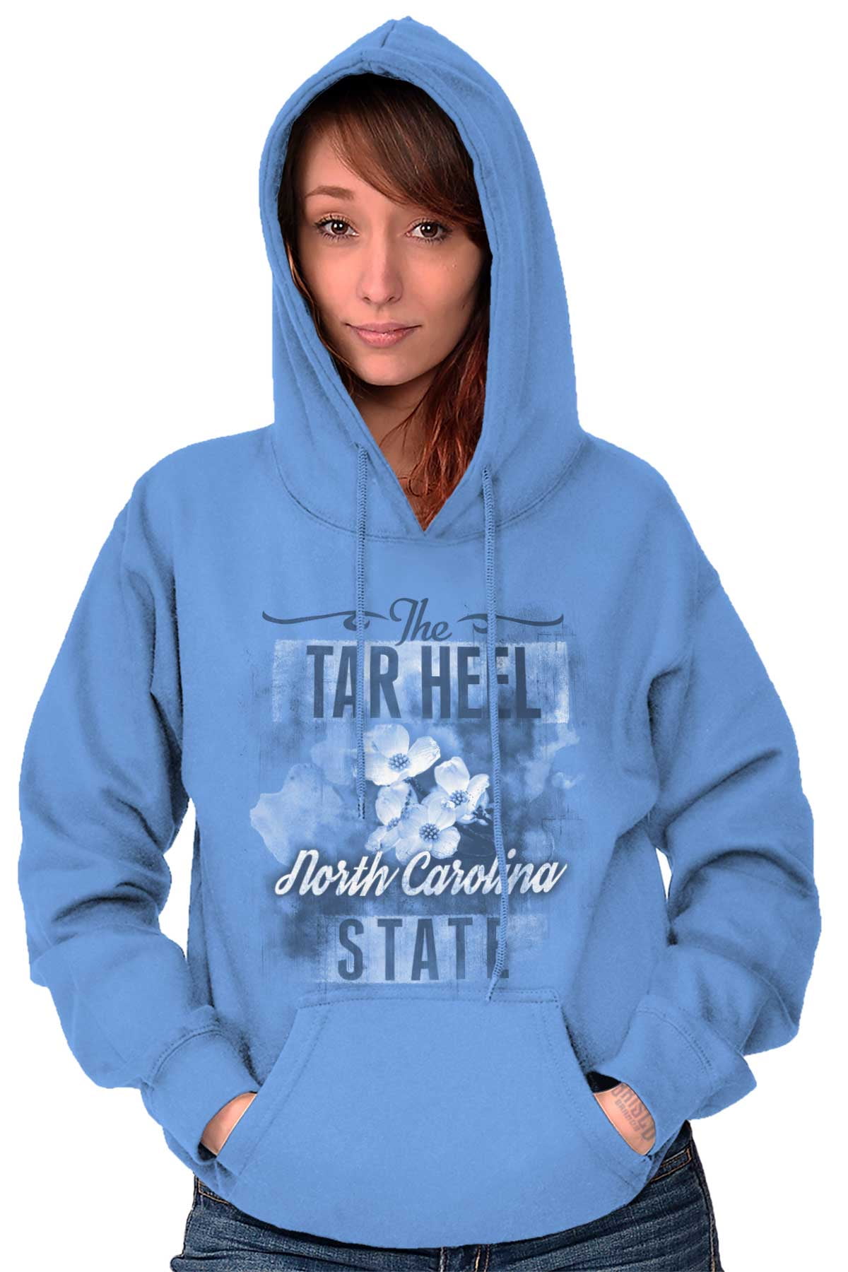 North Carolina State Flower Souvenir Hoodie Sweatshirt Women Brisco