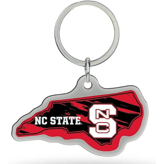 North Carolina State Keychain Home State Shape Premium Metal Decal Emblem University of