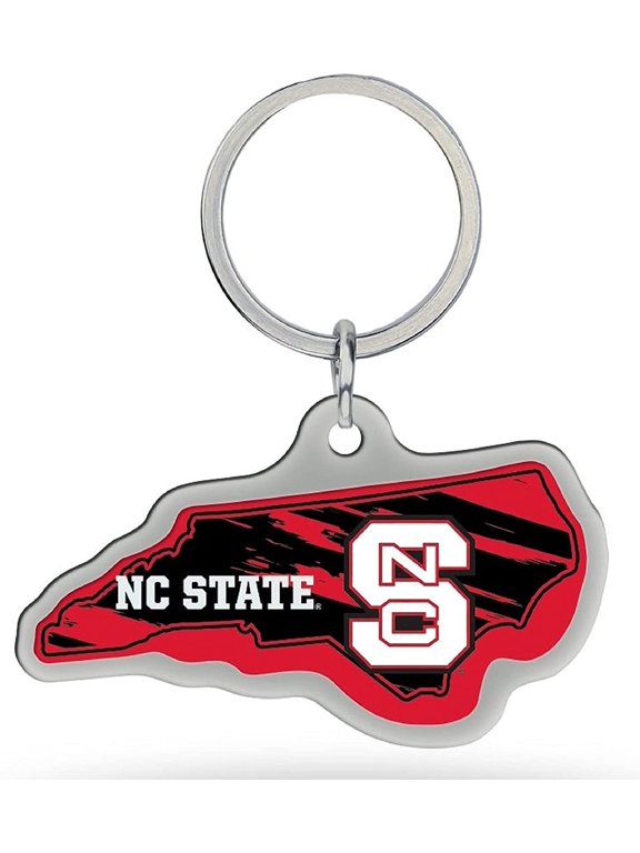 North Carolina State Keychain Home State Shape Premium Metal Decal Emblem University of