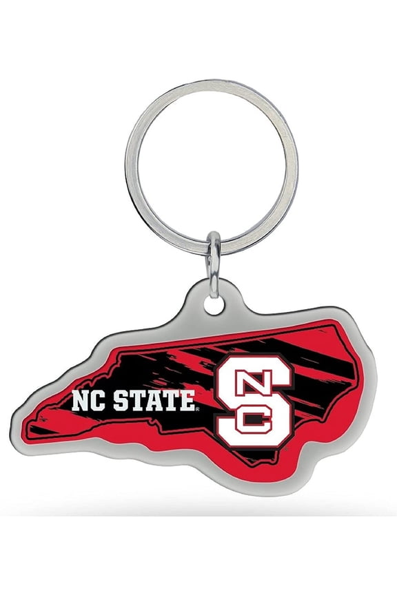 North Carolina State Keychain Home State Shape Premium Metal Decal Emblem University of
