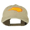 thumbnail image 1 of North Carolina State Map Embroidered Cap - Khaki OSFM, 1 of 5