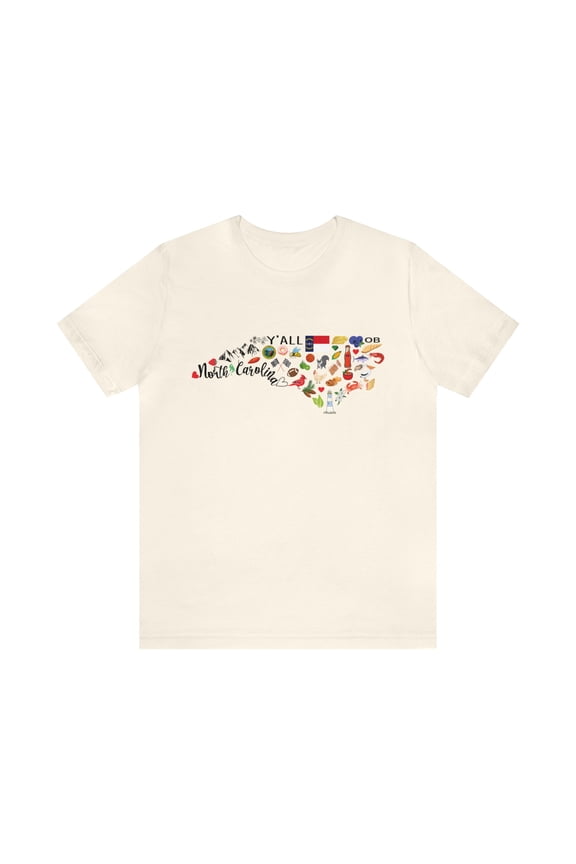 North Carolina State Map Souvenir Unisex Shirt