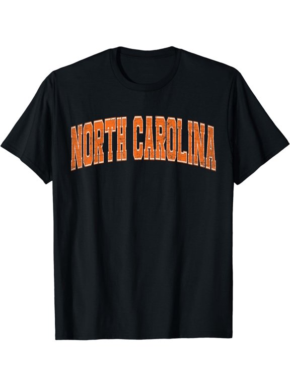 North Carolina State Orange Varsity Text T-Shirt , Vintage T-Shirt