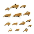 thumbnail image 1 of North Carolina State Silhouette Wood Mini Charms Shapes DIY Craft Jewelry - With Hole - 18mm (17pcs), 1 of 7
