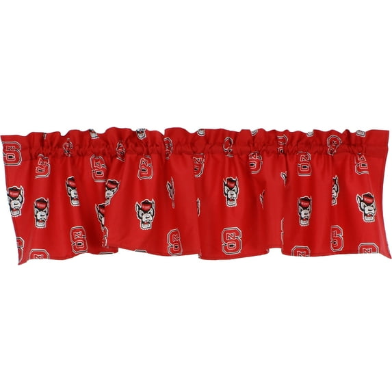 North Carolina State Wolfpack 100% Cotton, 84" x 15" Curtain Valance, 1 Panel