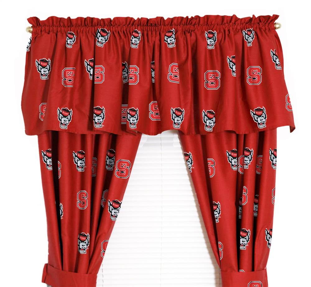 North Carolina State Wolfpack 100% Polyester, 63" Curtain Panels, Set of 2