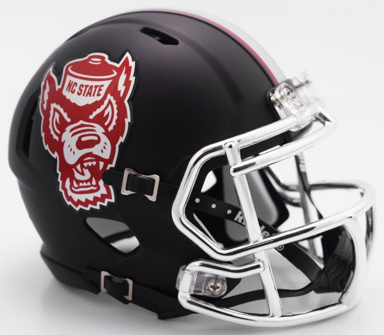 North Carolina State Wolfpack Black Howl Riddell NCAA Speed Mini Helmet