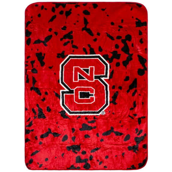 North Carolina State Wolfpack Huge Raschel Throw Blanket, Bedspread, 86" x 63"