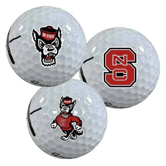 North Carolina State Wolfpack Logo Edition Officially Licensed NCAA Taylormade Distance+ Golf Balls 12-Pack (Dozen)