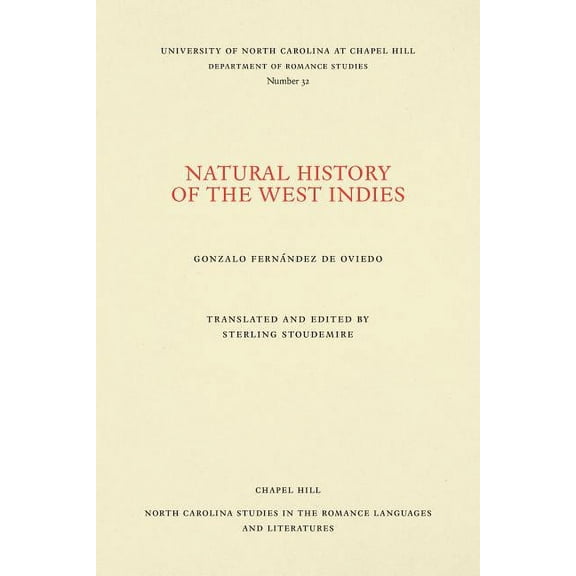 North Carolina Studies in the Romance La Natural History of the West Indies, Book 32, (Paperback)