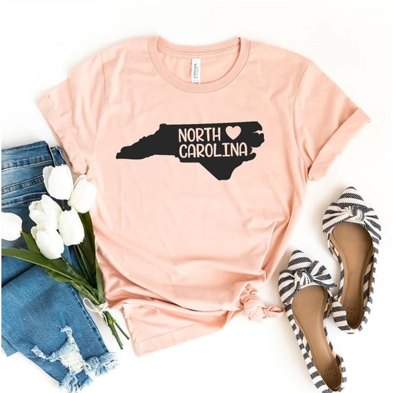 North Carolina T-shirt Pride Shirt Travel Gift State Tee Football Top Christmas Tshirt Gifts Girls Trip Mens Us