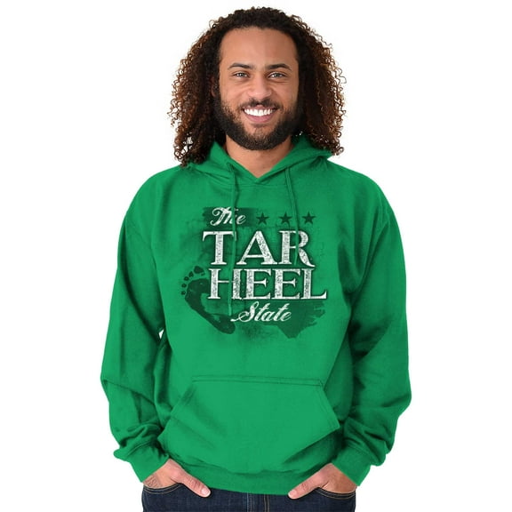 North Carolina Tar Heel Footprints NC Unisex Plus Fleece Graphic Hoodie Brisco Brands 5X
