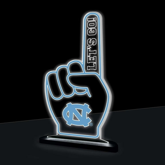 North Carolina Tar Heels 10" LED Tabletop Foam Finger Desklite Sign