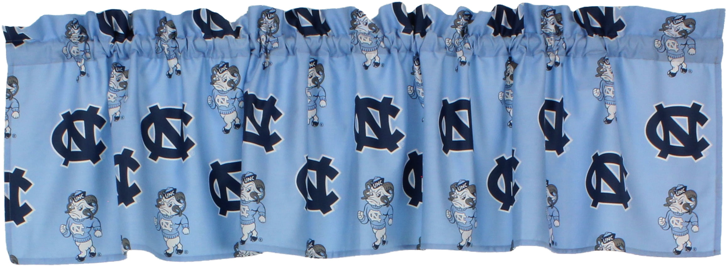 North Carolina Tar Heels 100% Cotton, 84" x 15" Curtain Valance, 1 Panel