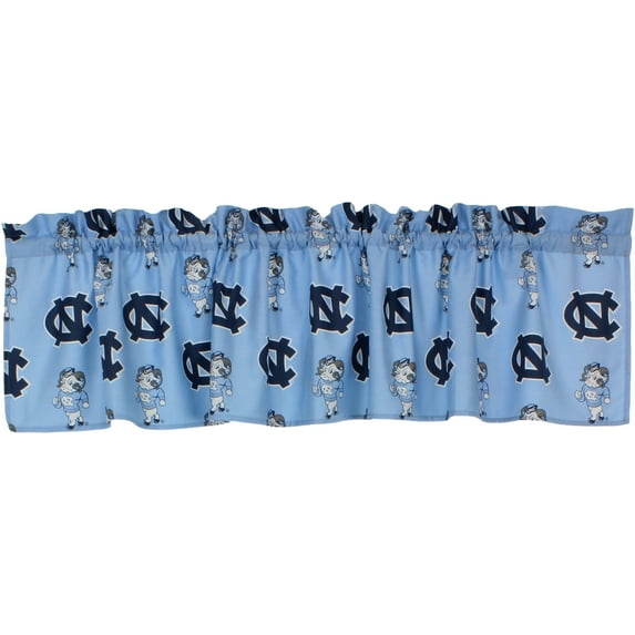 North Carolina Tar Heels 100% Cotton, 84" x 15" Curtain Valance, 1 Panel