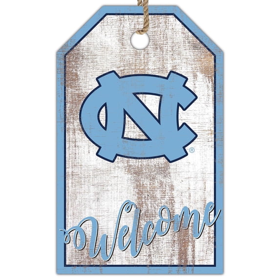 North Carolina Tar Heels 11'' x 19'' Welcome Team Tag Sign