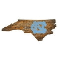 thumbnail image 1 of North Carolina Tar Heels 23.5" x 23.5" Distressed State with Logo Sign, 1 of 2