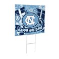 thumbnail image 1 of North Carolina Tar Heels 24" x 18" Happy Holidays Christmas Outdoor Staked Yard Sign, 1 of 5