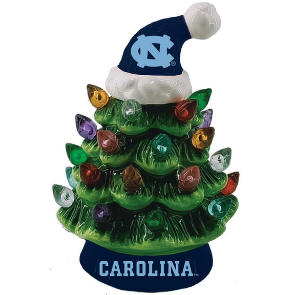 North Carolina Tar Heels 8" Light Up Ceramic LED Christmas Tree